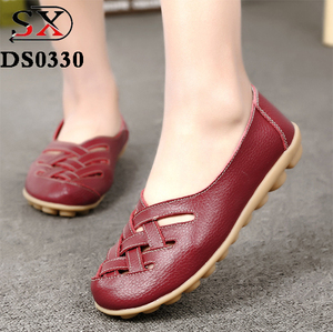 Latest Style Comfortable Fashion <strong>Oxford</strong> Bottom Genuine Leather <strong>Women</strong> Casual Ladies Flat <strong>Shoes</strong> - Product Image 2