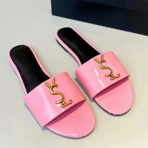 2026 En gros, Sandales à enfiler de créateur en cuir verni de qualité supérieure pour femmes, tendance été, de luxe, de marque célèbre - Product Image 6