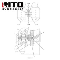 Joint torique RITO 201-7396 pour excavatrice, joint d'étanchéité hydraulique NBR 75A, kit de réparation hydraulique pour unité de puissance d'excavatrice