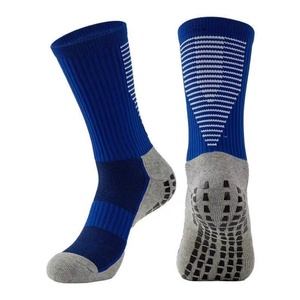 Factory Direct Youth Adult Mid-Cut Football <b>Socks</b> Custom Colors 100% Cotton Reinforced Terry Cushion Anti-Slip <b>Grip</b> Sports - Product Image 4