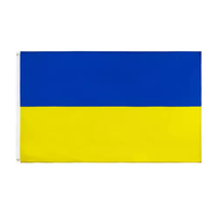 Bandera Nacional de Ucrania de Poliéster de Alta Definición con Diseño Clásico Impreso de 3x5 Pies para Decoración Interior y Exterior