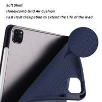 Coques de tablette personnalisées avec fonction de réveil/veille automatique pour iPad Pro 11 1ère, 2ème, 3ème et 4ème génération, design fin avec emplacement pour stylet, dos en silicone