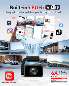 Cámara para Auto Redtiger F4 Pro 4K GPS con Sensor STARVIS 2, Tarjeta de 128GB, WiFi6 de 5.8GHz, Pantalla Táctil de 2.2 Pulgadas, Grabación Delantera y Trasera, Modo de Estacionamiento 24H, Control por Voz - Product Image 2