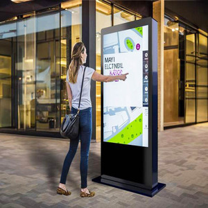 Kiosque extérieur à écran tactile avec affichage capacitif, support mural gratuit, interface USB pour système de visites guidées AR/VR en parc - Product Image 1
