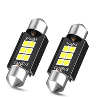 HOLY LED Canbus Festoon - Éclairage intérieur, plafonnier, plaque d'immatriculation - Blanc 7000-8000K - Aluminium - 12V/24V - 6SMD 3030 - 31mm 36mm 39mm