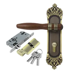 Door Handle And Lock Levers Sets Wholesale Metal Solid Rosewood And Antique Brass Door Handle
