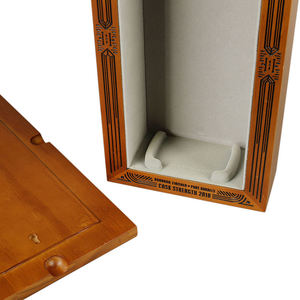 Boîte à vin et whisky en bois artisanale élégante - Étui haut de gamme doublé de velours - Boîte de rangement et de présentation personnalisée - Boîte cadeau - Product Image 6