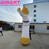 Poupée gonflable de karaté, jouets gonflables personnalisés de dessin animé d'homme de Taekwondo de publicité extérieure