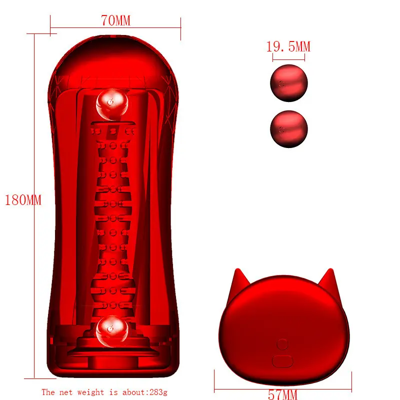 Moonuo Wireless esplosione aereo bottiglia pene masturbazione dispositivo di cristallo trasparente doppio vibrazione shock perline sfera maschio