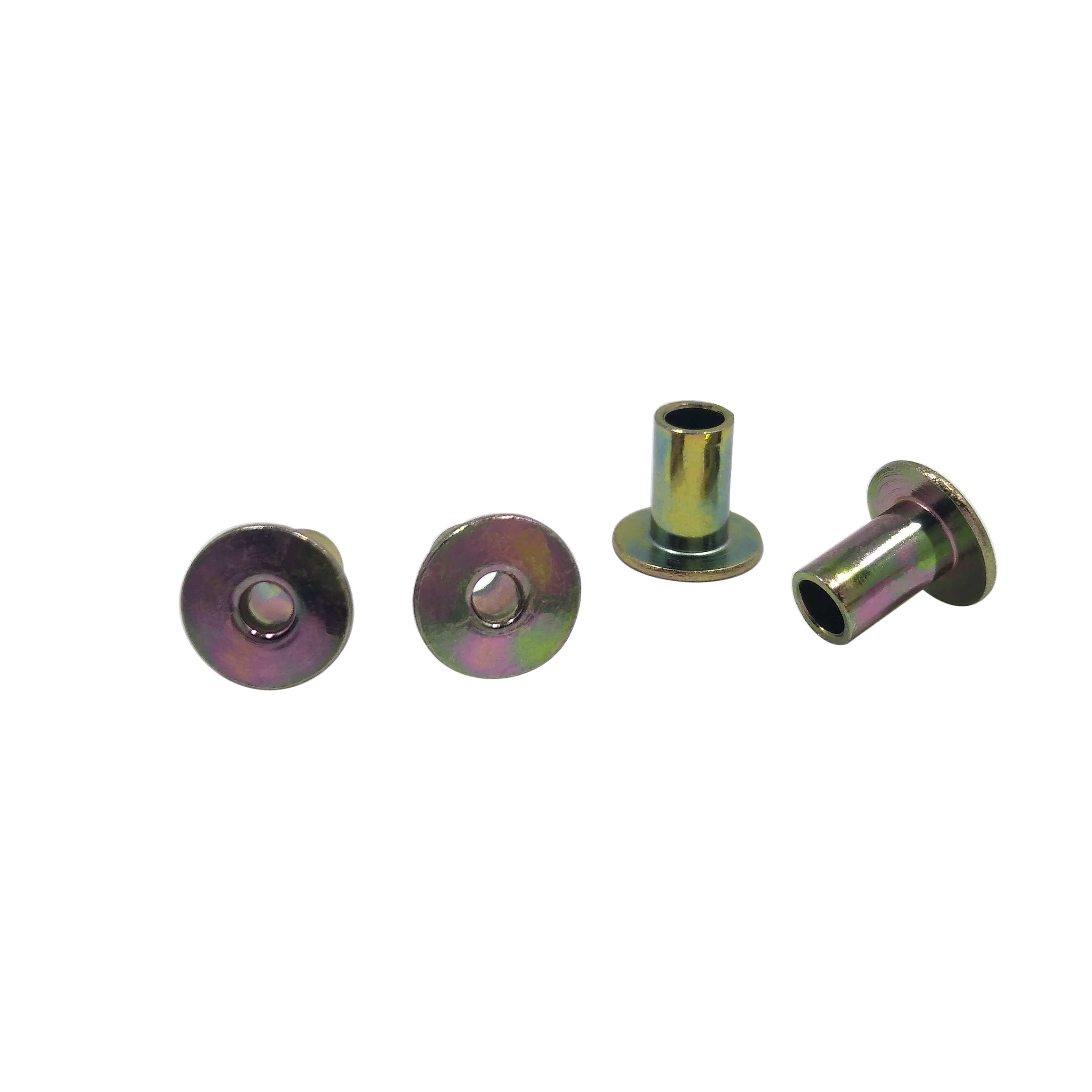 Colorful Zinc Finish Thickness 3-4 Micrometer Flat Head for Curtain Wall Threaded Top Fully Tubular Hollow Rivets