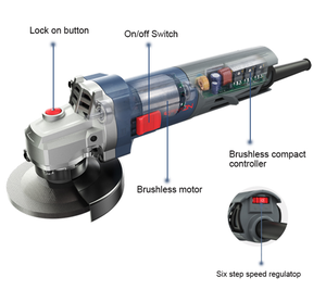 יצרן 125 מ "מ 1900w זווית חשמלית מקצועית מטחנת ac brushless זווית שחיקה/ליטוש כלי - Product Image 6