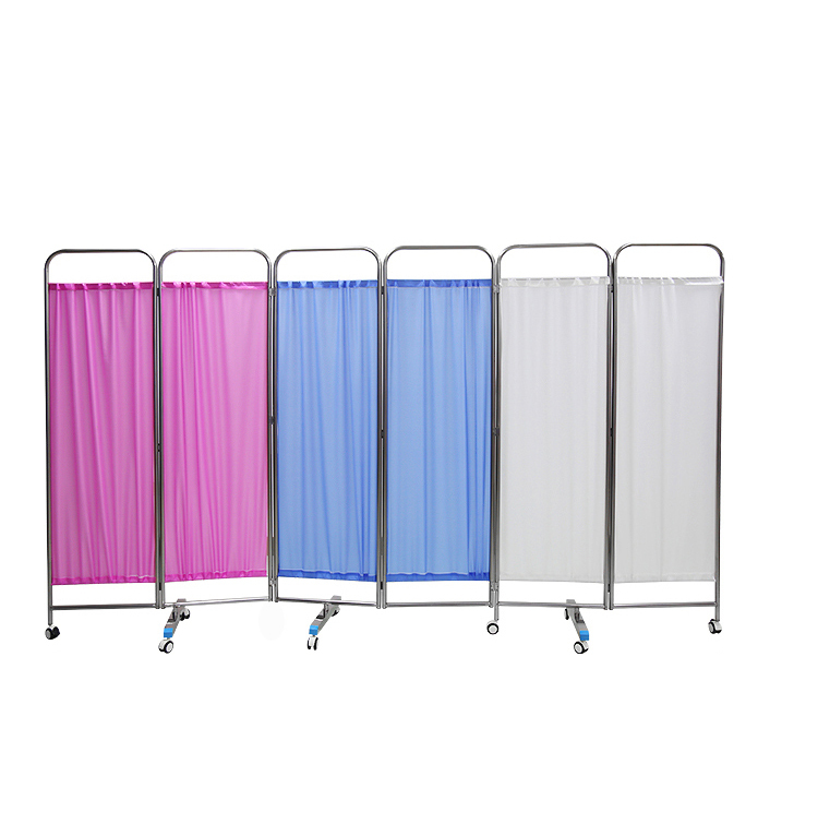 Hospital ward screen stainless steel room divider hospital bedside screen