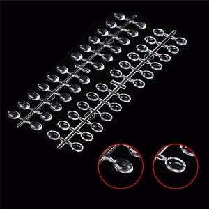 24 cartes de présentation de couleurs d'ongles en acrylique transparent, formes ovales, carrées et en forme de cœur, pour table de manucure - Product Image 5
