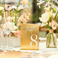ANNIELU – Panneaux de table de mariage 3D en acrylique de bonne qualité avec numéros et support pour décoration de table de réception, fête ou événement