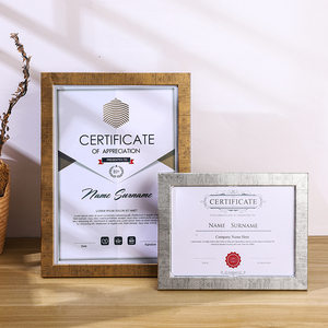 Портативная деревянная фоторамка формата А4 для сертификатов и фотографий, настенное декоративное изделие для оптовой продажи по себестоимости - Product Image 5