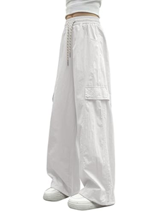 Pantalones de Mujer, Nuevos, de Encaje, Rectos, Holgados, de Cintura Alta, Estilo Bohemio, Sexys y Transparentes - Product Image 1