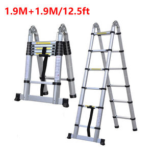 <span class=keywords><strong>Escalera</strong></span> Telescópica de <span class=keywords><strong>3</strong></span>.2 m, <span class=keywords><strong>Escalera</strong></span> Plegable, Escalones de Trabajo, Escaleras Domésticas de Aluminio Modernas con Pasamanos, <span class=keywords><strong>3</strong></span> <span class=keywords><strong>Metros</strong></span> 30 cm - Product Image 2
