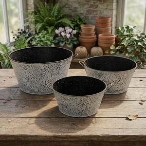 Ensemble de 3 refroidisseurs à vin et bacs à glace modernes en fer galvanisé, durables et luxueux - Product Image 3