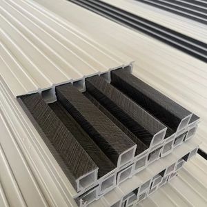 Tuyệt vời tường thiết kế hiện đại PVC WPC gỗ Bảng nhựa khách sạn lưới tản nhiệt nhỏ trang trí TV nền rắn không thấm nước Cyber - Product Image 2