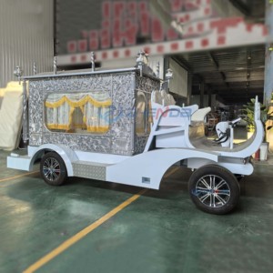 Factory Price White Silver Carved Pattern Funeral Vintage Car Supplier Electric High Quality Funeral Classic Hearse - Product Image 6
