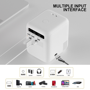 Rigal B1 Máy chiếu nhỏ bỏ túi 120ANSI Lumens phù hợp cho màn hình 120inch Mini Movie HD <span class=keywords><strong>LCD</strong></span> LED chơi game Máy chiếu di động - Product Image 5