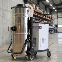 Aspiradora Industrial Trifásica de 3kW para Sólidos y Líquidos con Varilla de Limpieza de Filtro