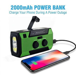 <span class=keywords><strong>Radio</strong></span> de Emergencia con Banco de Energía de 2000 mAh, <span class=keywords><strong>Radio</strong></span> Solar con Manivela y Carga USB-C, Alimentación Multifuncional para Cargar Teléfonos - Product Image 3