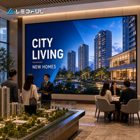 Pantalla LED Interior P1.25 para Centro de Ventas Inmobiliarias con Opción COB HD de Paso Fino, Proyecto Comercial, Instalación Fija