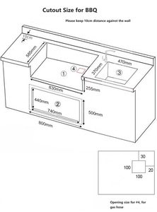 <span class=keywords><strong>Barbecue</strong></span> <span class=keywords><strong>barbecue</strong></span> grillades à gaz intégré dans la cuisinière extérieure avec four et grill portable à <span class=keywords><strong>4</strong></span> brûleurs - Product Image 5