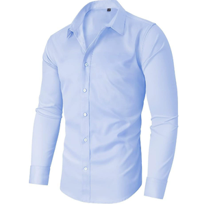 Chemise pour homme de haute qualité, style décontracté confortable, tissu en soie glacée - Product Image 6