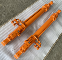 Vérin télescopique à double effet robuste, petit vérin hydraulique de qualité supérieure en acier allié pour levage d'excavatrice