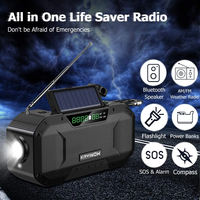 BT TF AM FM-Radio frequenz empfänger Wetter Noaa Notfall-Solar laternen Leichte Radio lautsprecher mit Handkurbel leistung