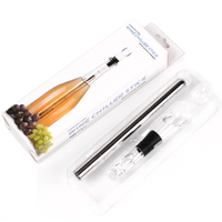 FSE Portable Acier Inoxydable 3-en-1 Refroidisseur de Vin Verseur et Bouchon Bar Accessoires Bouteille Refroidisseur Bâton