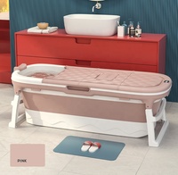 Baignoire pliable autoportante d'extérieur en PP avec affichage de la température et rouleaux de massage pour villa