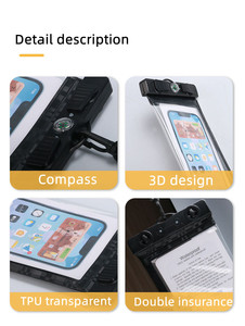 Funda impermeable para teléfono móvil, protección completa IPX8, a prueba <span class=keywords><strong>de</strong></span> agua, con brújula - Product Image 5