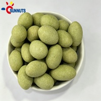 Sunnuts Cacahuètes Cuites Croustillantes au Wasabi Certifiées BRC & HACCP, Semi-Molles, Saveur Moutarde, Snacks Nutritifs, Emballage en Vrac 10kg