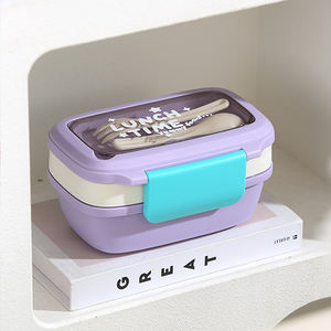 Bencircle B271 Cute Heatable 1250ml Leakproof Kids School Lunch Box Bento <b>Plastic</b> <b>Food</b> <b>Container</b> - Product Image 5