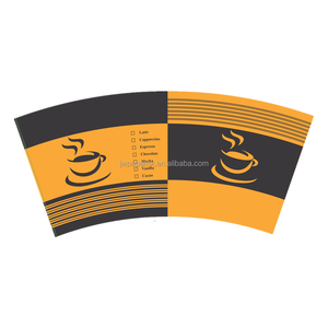 Feuille d'impression en vrac pour gobelets en papier alimentaire PE double couche, imprimés, à paroi simple, jetables, étanches, avec logo personnalisé - Product Image 1