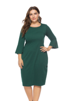 Robe de bureau grande taille dames élégantes robes grande taille carrière modeste décontracté grande taille robes formelles pour femmes