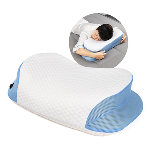 Oreiller cervical orthopédique en mousse à mémoire de forme pure 100% avec chauffage USB-Parfait pour les hôtels, le camping et la maison - Product Image 1