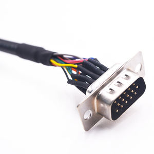 ชุดประกอบสายพอร์ต COM ปลั๊ก RS232ชนิดเชื่อม DB15สำหรับตัวผู้กับตัวเมีย3แถว15ขาขั้วต่อตัวผู้ไปยังตัวเมีย UL2464 - Product Image 4