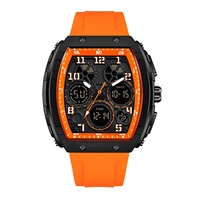 Montre multifonctionnelle tendance Sanda Live-Stream Bestseller avec cadran à aiguilles, bracelet en silicone, sport, étanche 5 ATM, réveil, pour homme, en zinc