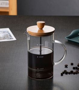 Cafetera Francesa de Vidrio Borosilicato Transparente Resistente al Calor de Alta Calidad, Tetera Francesa de 400ml 800ml - Product Image 1