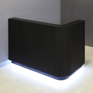 เคาน์เตอร์ต้อนรับบริษัทแบบโมดูลาร์สีดำด้านคุณภาพสูง ผลิตตามสั่ง สำหรับงานแสดงสินค้า <span class=keywords><strong>ร้าน</strong></span>ค้า และบริษัท - Product Image 5