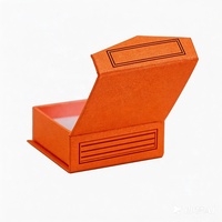 Maßgefertigte Verpackungsbox Orange Geschenkboxen Präsentations-Kartonbox mit Magnet Niedliche Kosmetikbox für Kleinunternehmen Stabile Schachteln