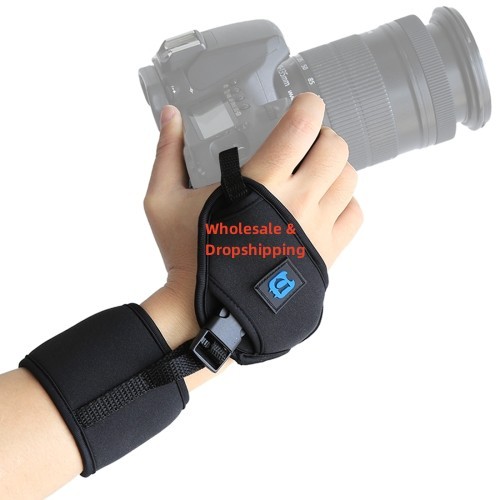 PULUZ Soft Neoprene Hand Grip Wrist Strap with 1/4 inch Screw Plastic Plate for SLR / DSLR Cameras Wristband