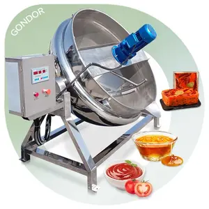 Mixer Pot atas vakum saus tomat memasak makanan baja tahan karat mesin sirup tebu Boiler dan Mixer untuk memasak