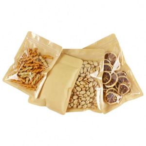 Sacs d'emballage pour livraison refermables, sac en papier kraft brun pour aliments, 9x14cm, pack promotionnel - Product Image 2