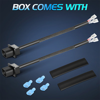 2 Pièces Adaptateur de connecteur H16 vers cosses à fourche avec faisceau de câblage pour phare antibrouillard LED, capacité 120W, pour Jeep JK 07-24