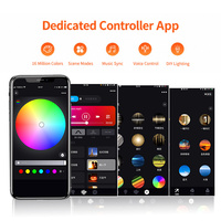 Contrôleur de gradation LED RGB WiFi DC12-24V, application intelligente, télécommande vocale, offrant 16 millions de couleurs, adapté aux bandes LED RGB